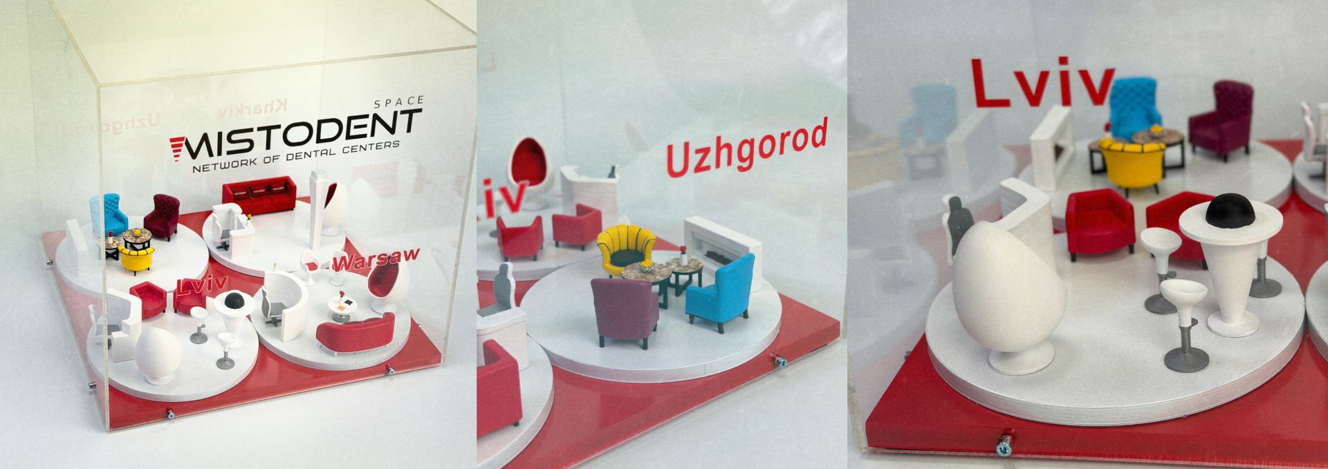 Макет у акриловому кубі для мережі стоматологічних центрів