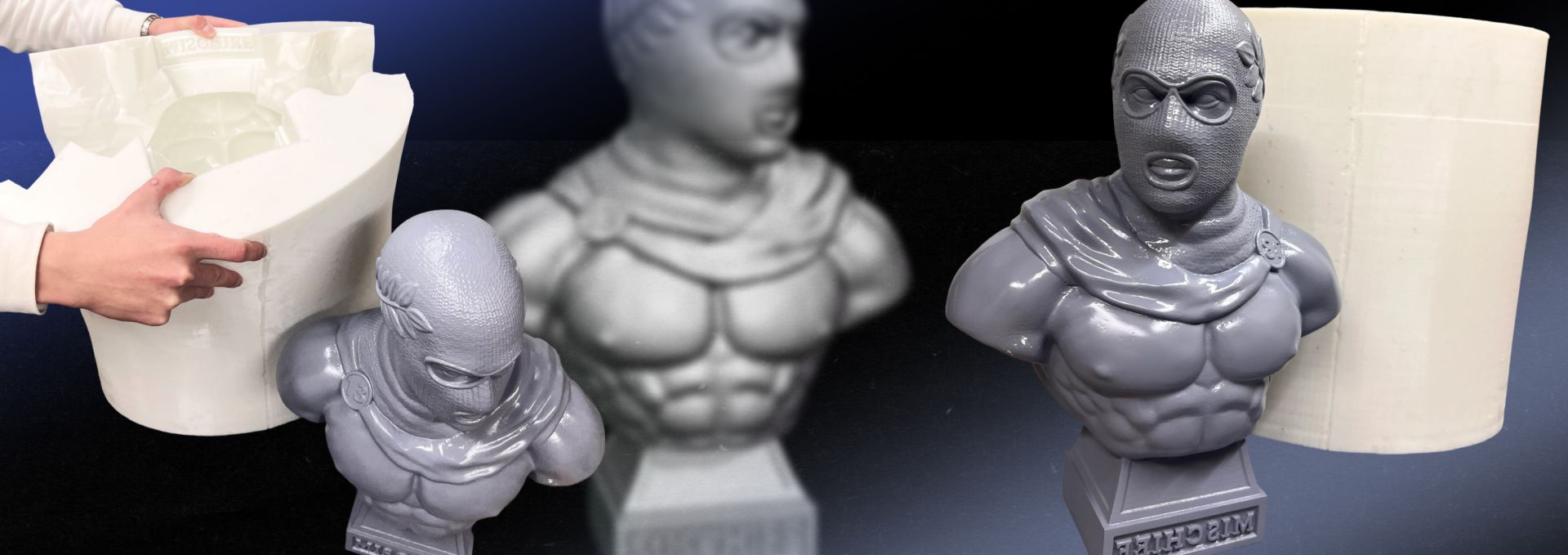 Бюст під лиття: від 3D до силіконового молда